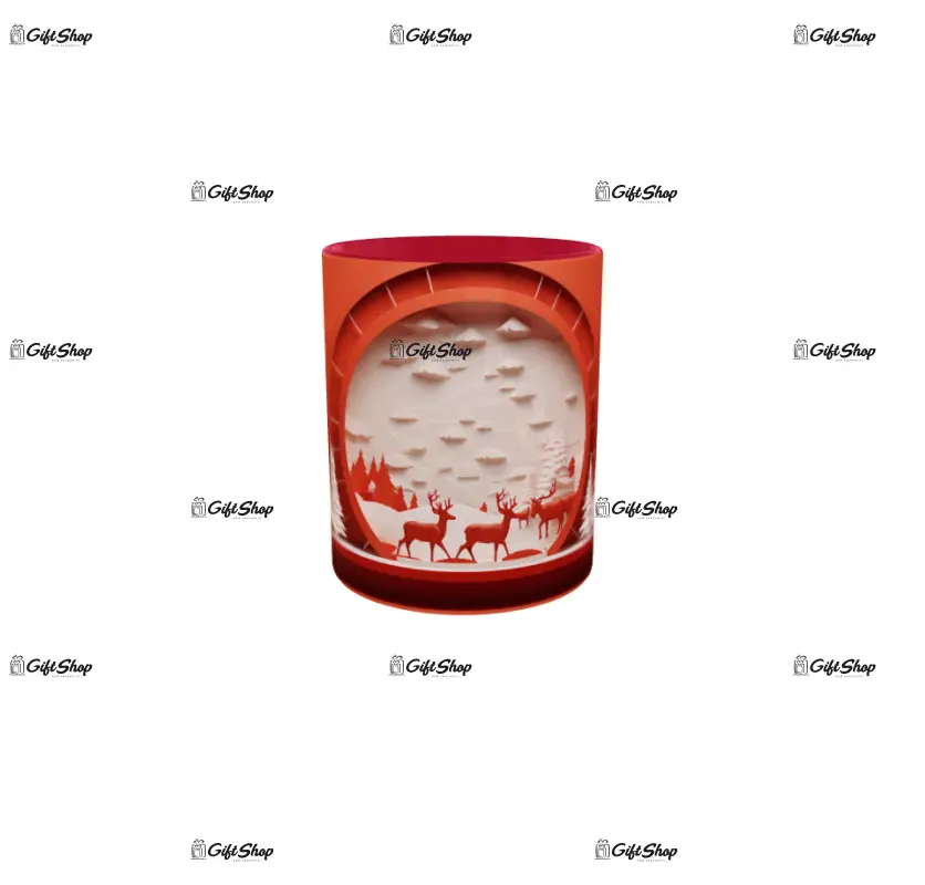 Iarna decor, cana din ceramica, 330ml, model cgs1798